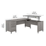 Somerset 72W 3 Position Sit to Stand L Shaped Desk by Bush Furniture