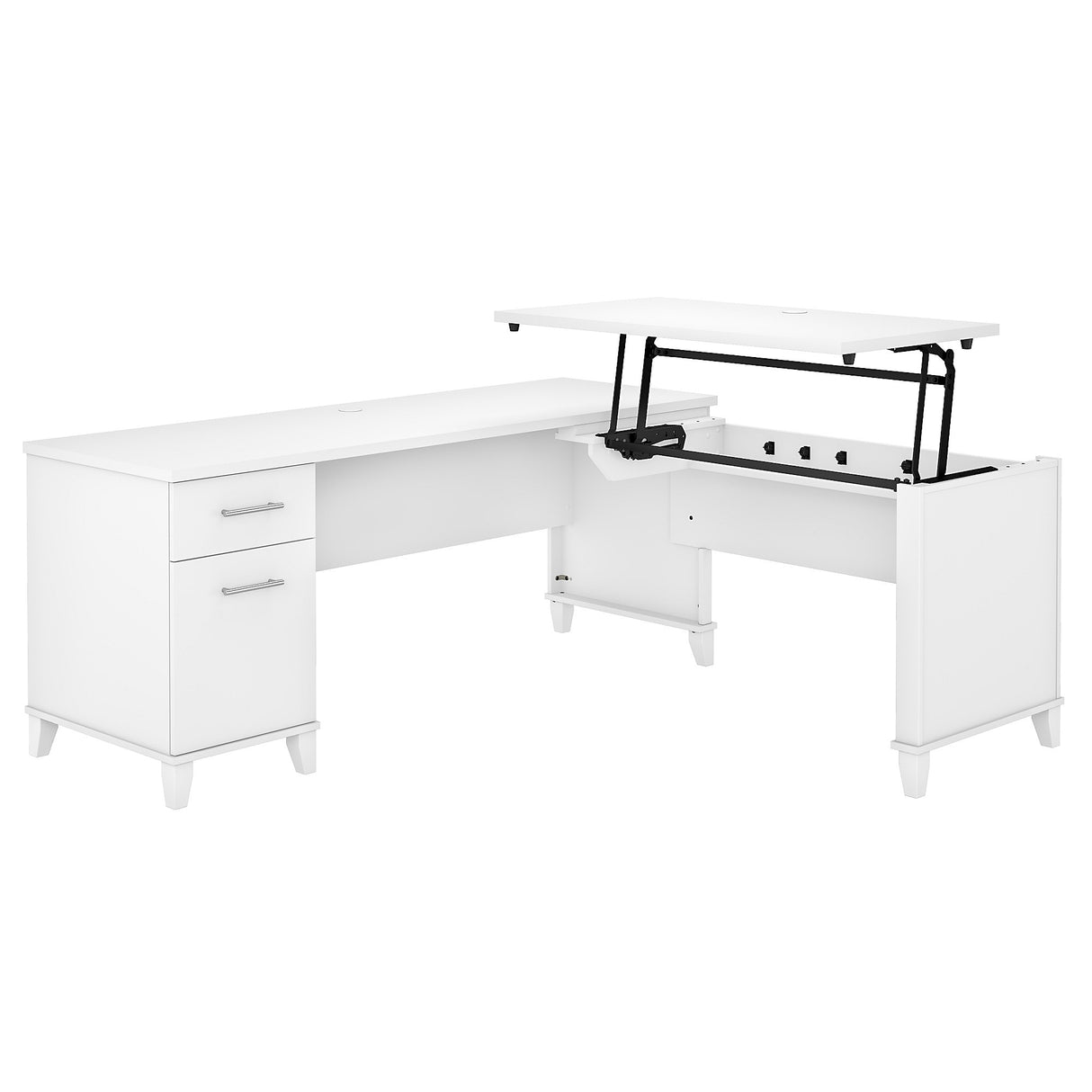 Somerset 72W 3 Position Sit to Stand L Shaped Desk by Bush Furniture