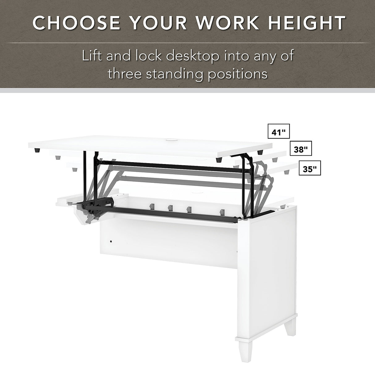 Somerset 72W 3 Position Sit to Stand L Shaped Desk by Bush Furniture