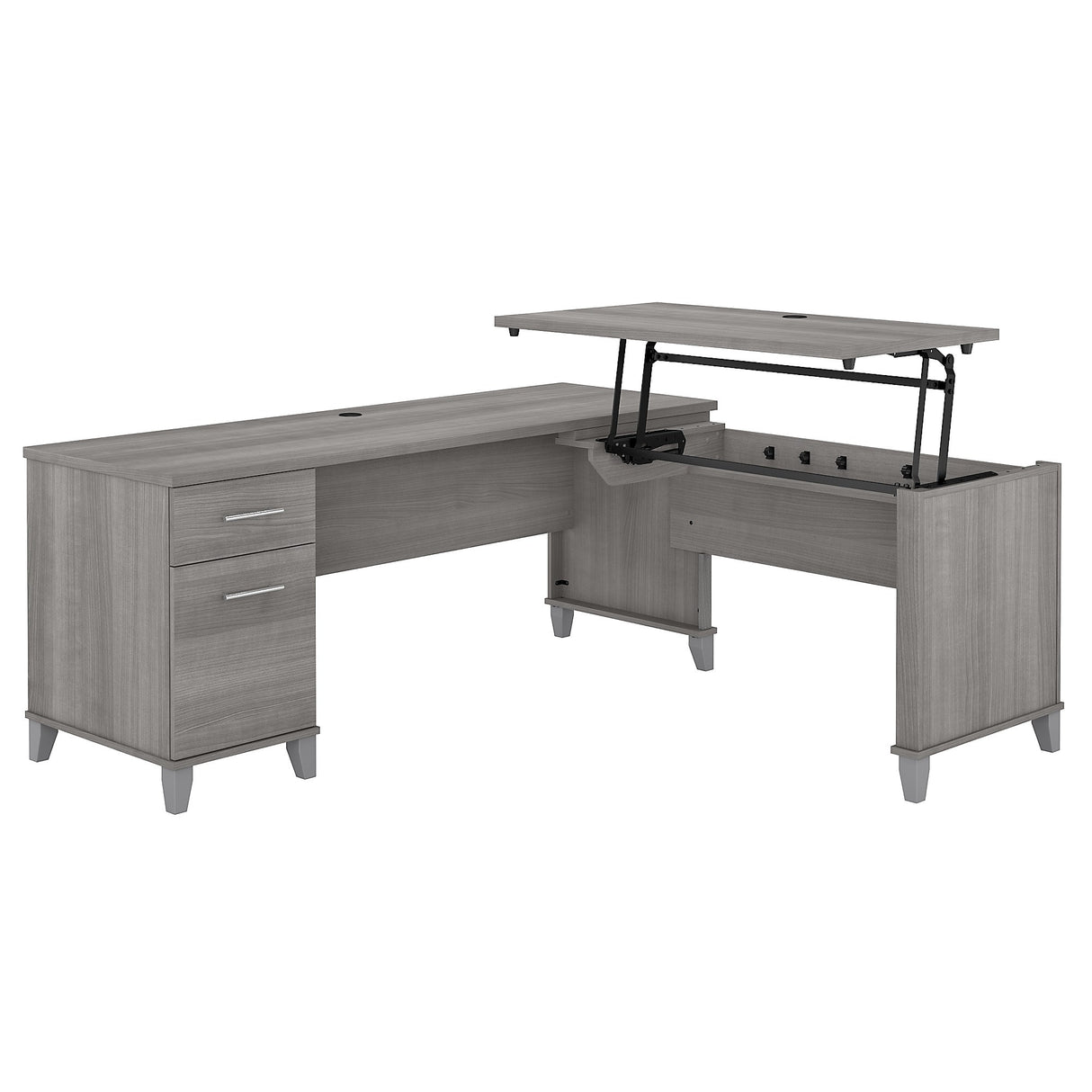 Somerset 72W 3 Position Sit to Stand L Shaped Desk by Bush Furniture