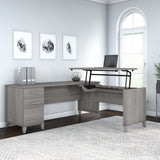 Somerset 72W 3 Position Sit to Stand L Shaped Desk by Bush Furniture