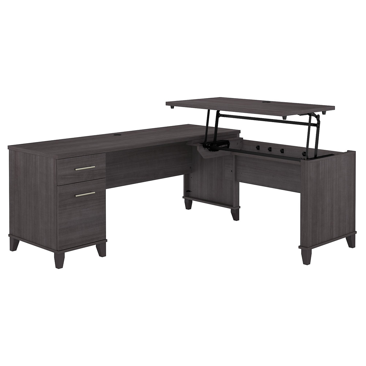 Somerset 72W 3 Position Sit to Stand L Shaped Desk by Bush Furniture