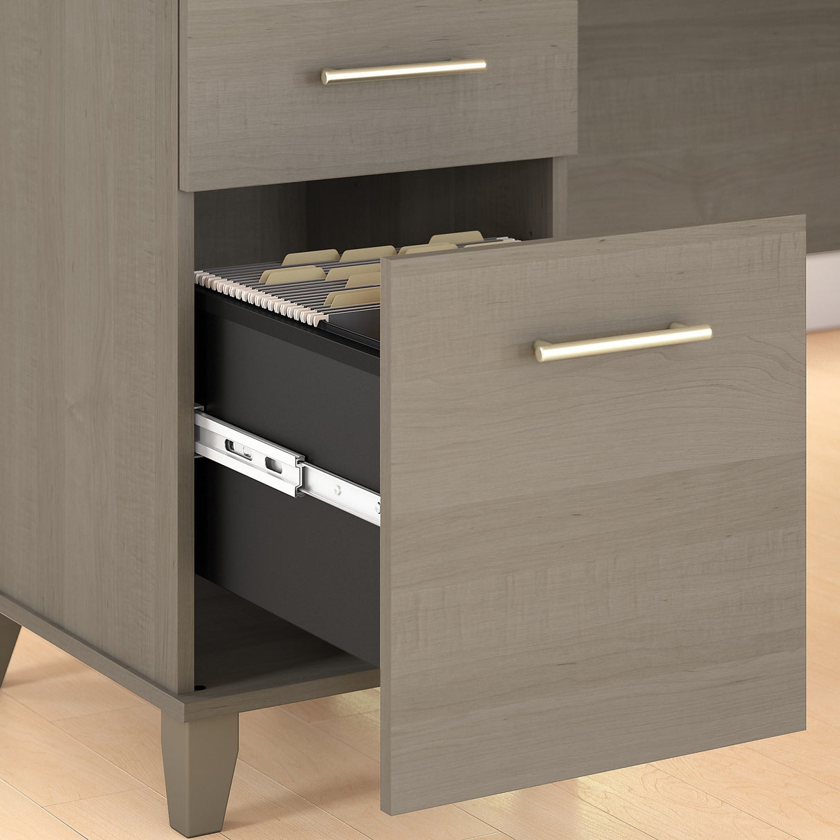 Somerset 72W 3 Position Sit to Stand L Shaped Desk by Bush Furniture