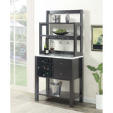 Convenience Concepts Newport 2 Drawer Serving Bar with Wine Rack and Shelves