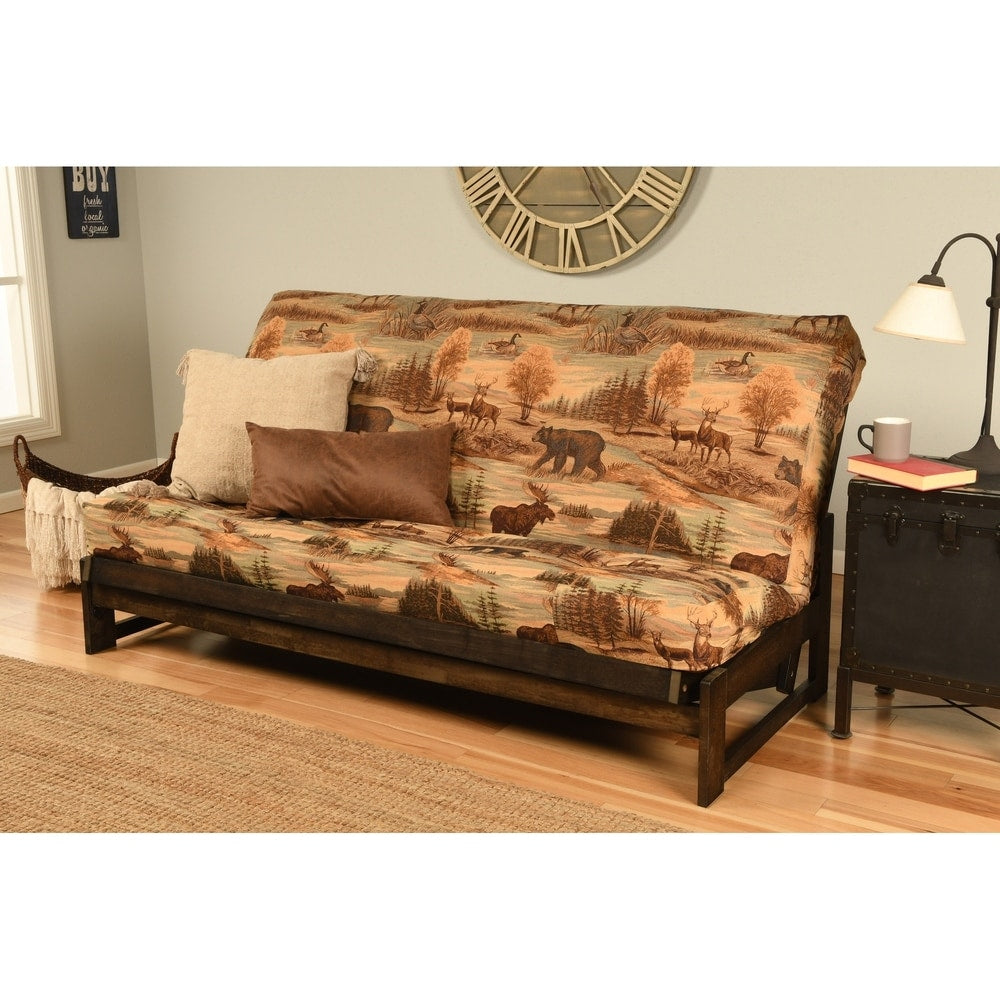 Copper Grove Uncompahgre Rustic Mocha Futon Set with Mattress