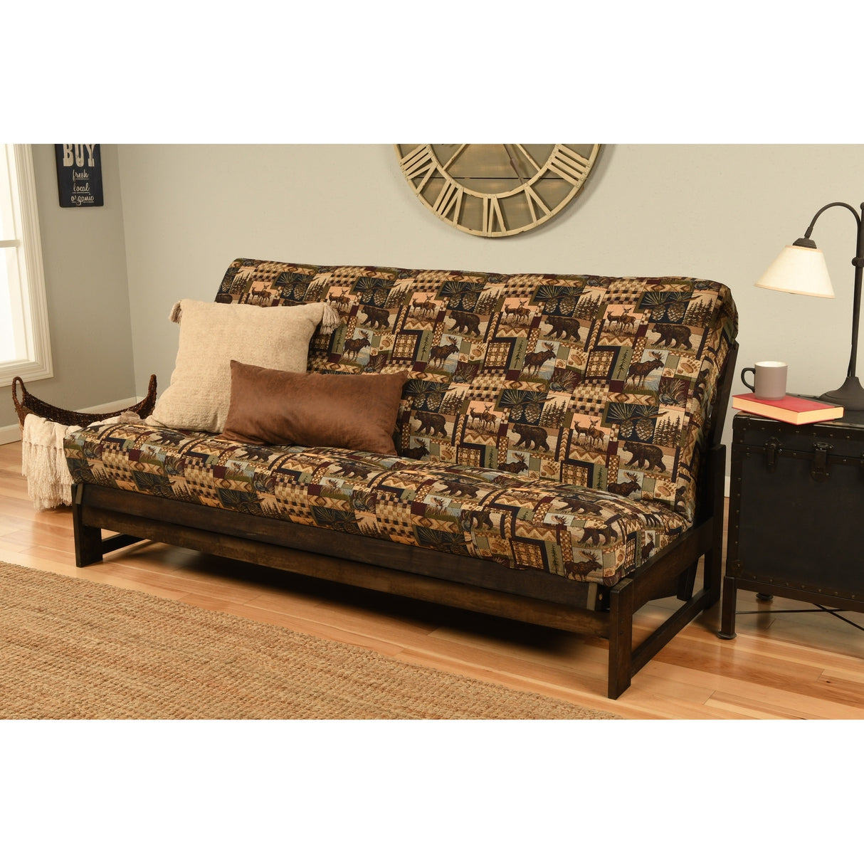 Copper Grove Uncompahgre Rustic Mocha Futon Set with Mattress