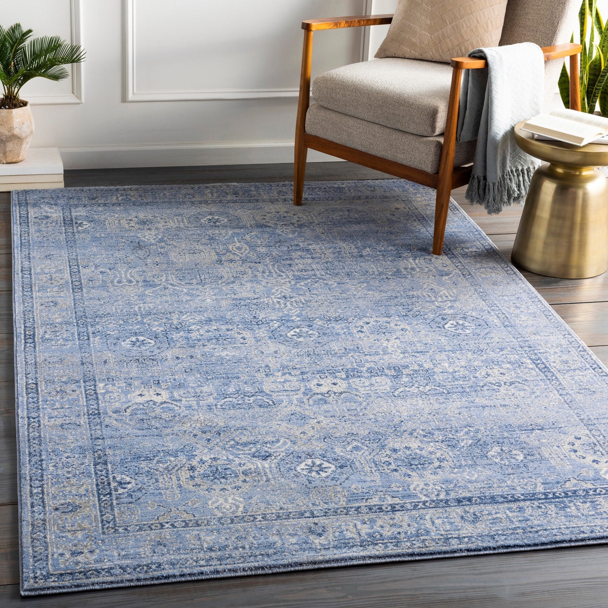 Copper Grove Wageningen Distressed Medallion Pattern Area Rug