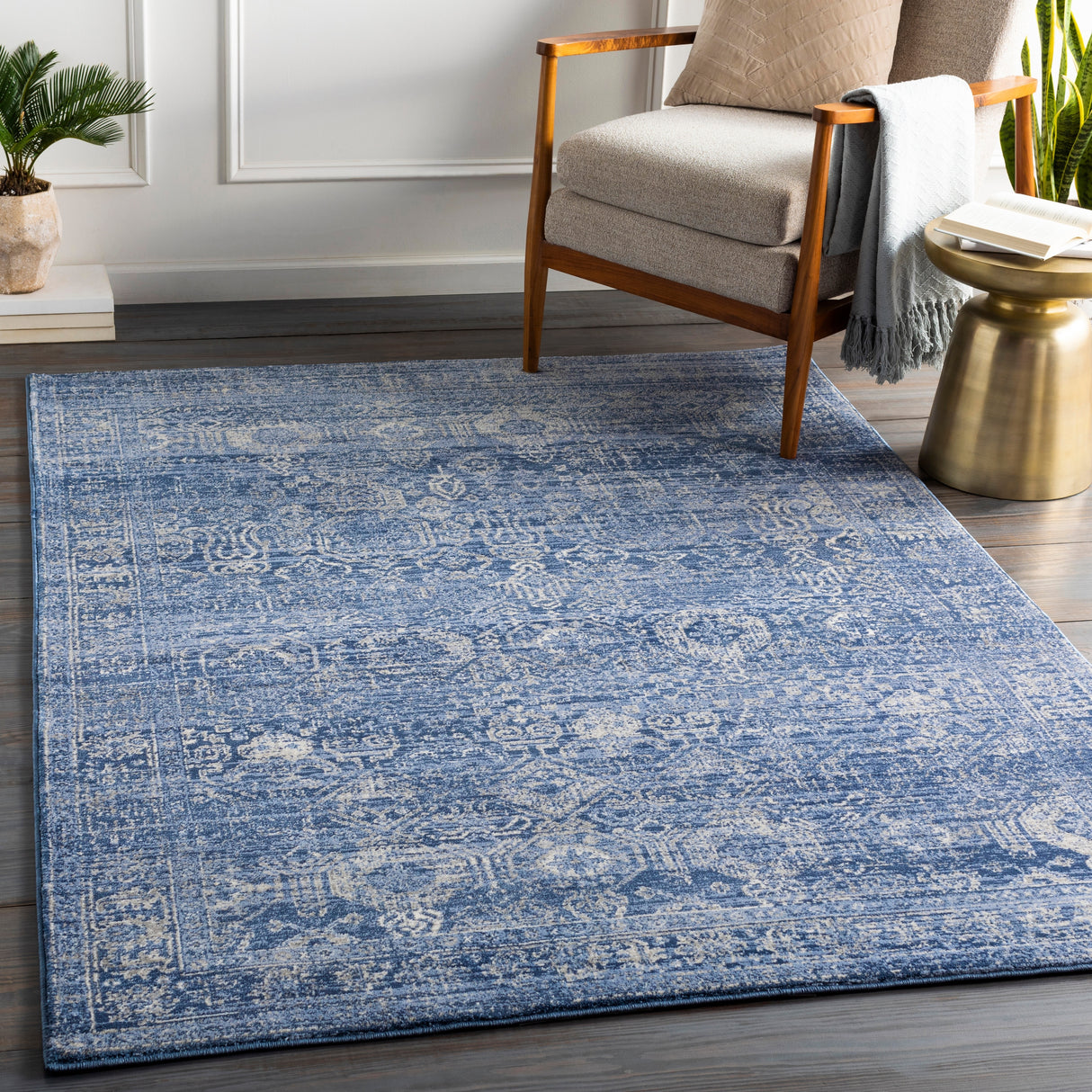Copper Grove Wageningen Distressed Medallion Pattern Area Rug