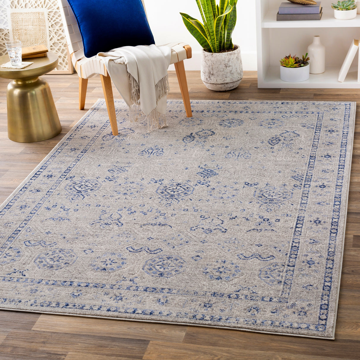 Copper Grove Wageningen Distressed Medallion Pattern Area Rug