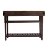 SEI Furniture Woodson Transitional Gray Storage Kitchen Island