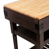 SEI Furniture Woodson Transitional Gray Storage Kitchen Island
