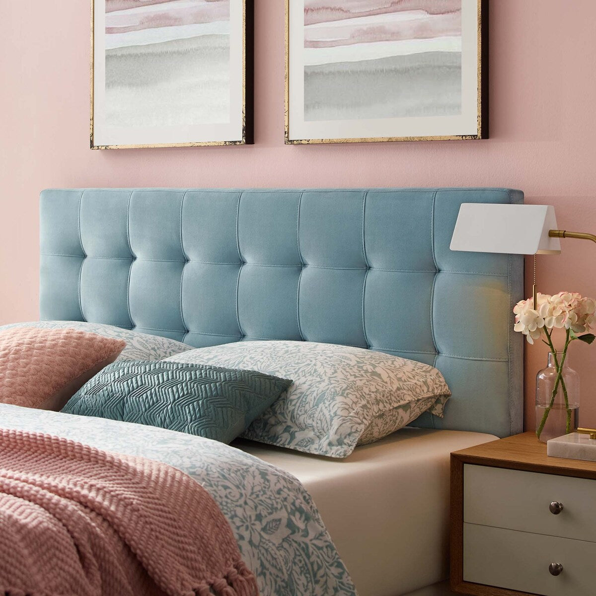 Copper Grove Worishofen Full-size Tufted Velvet Headboard
