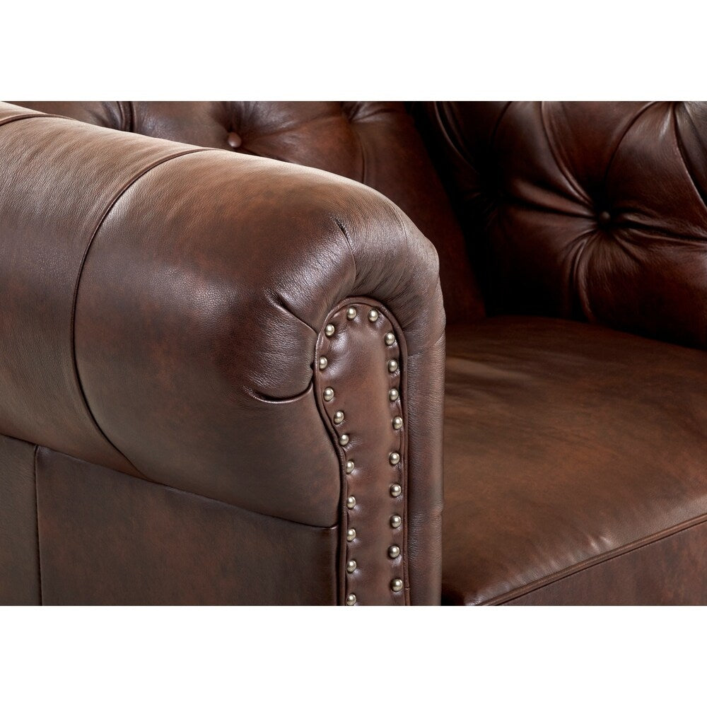 Copper Grove Zaansstad Oversize Leather Chair