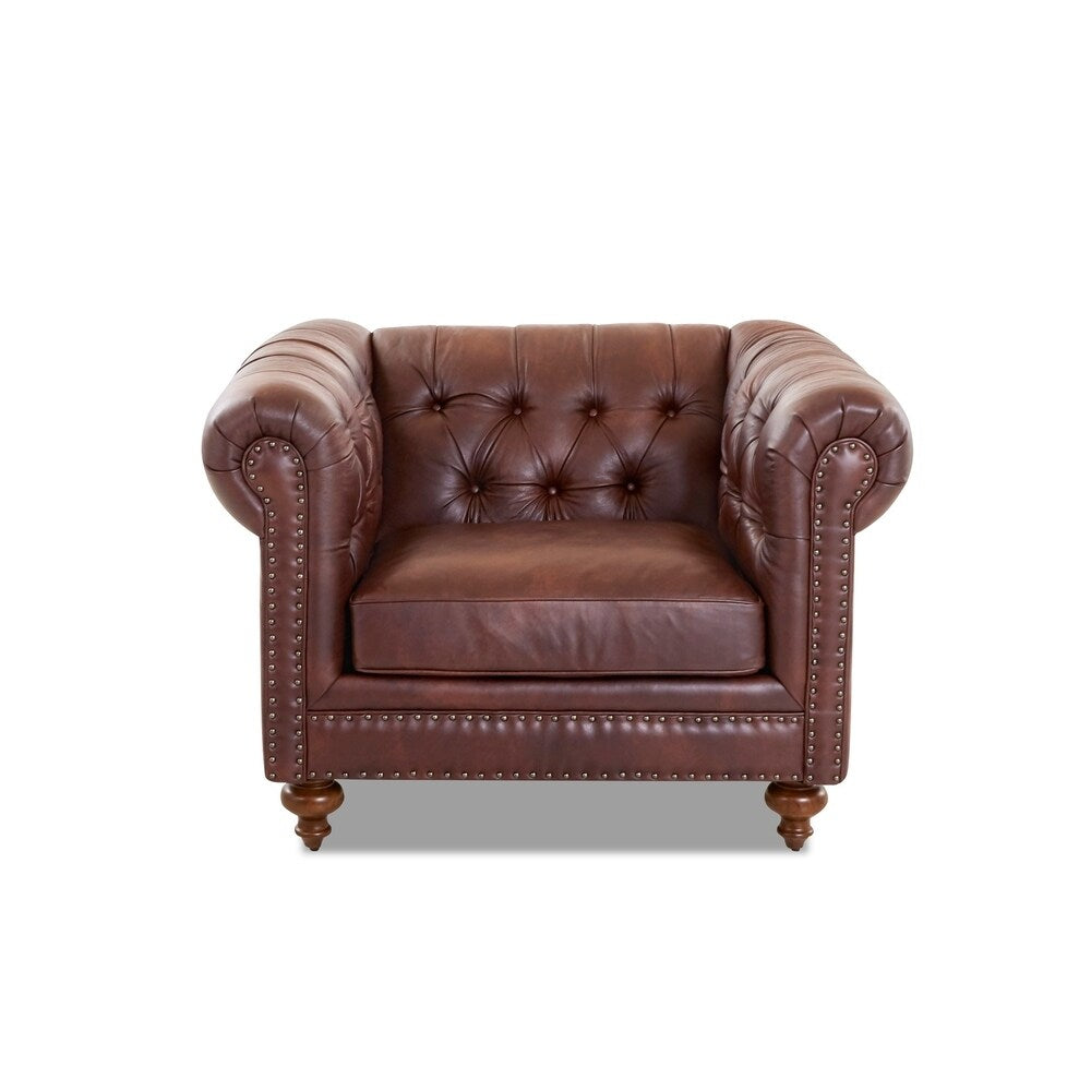 Copper Grove Zaansstad Oversize Leather Chair