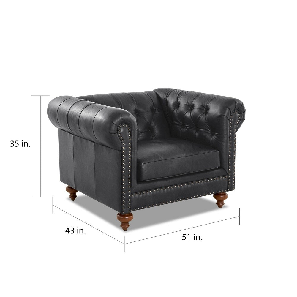 Copper Grove Zaansstad Oversize Leather Chair