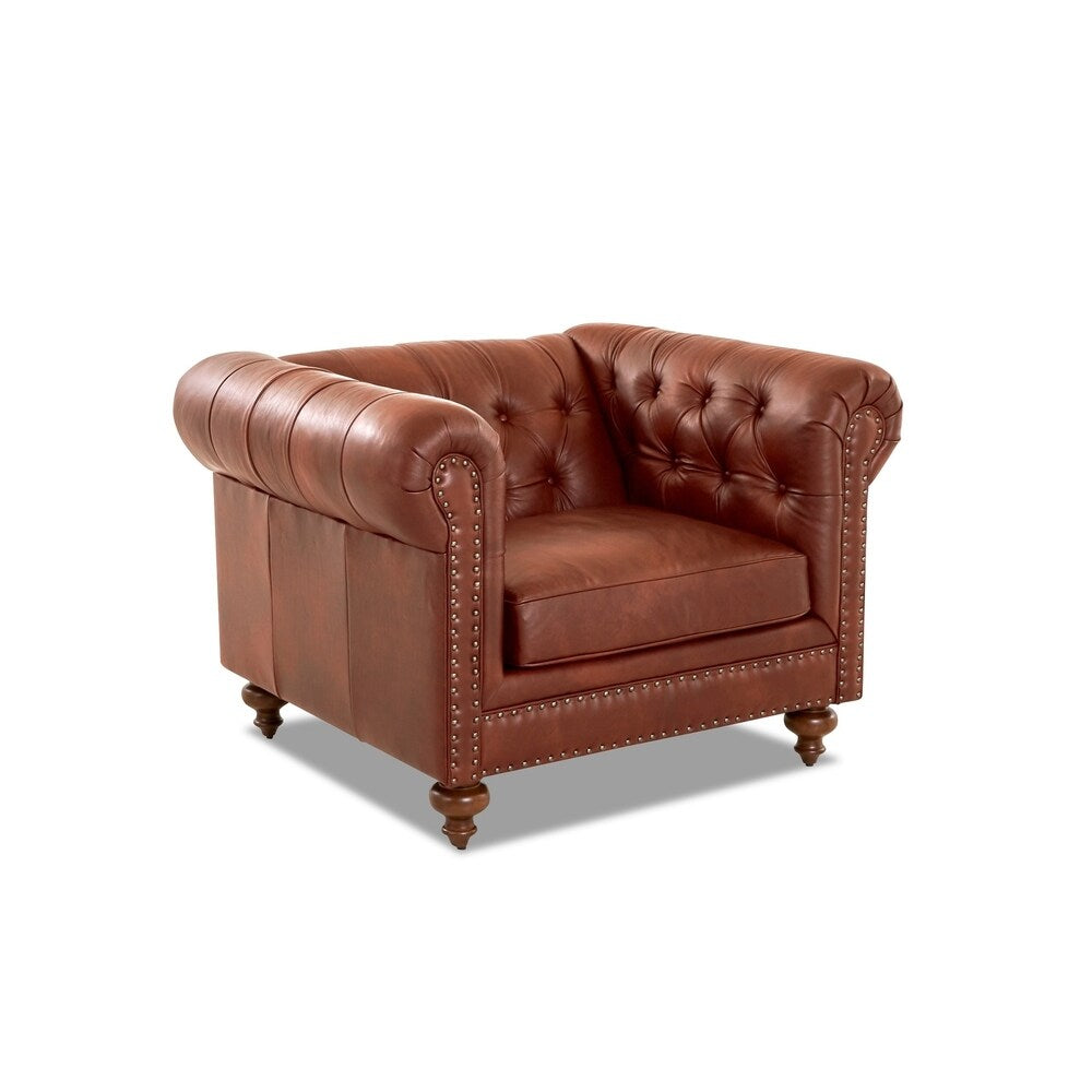 Copper Grove Zaansstad Oversize Leather Chair