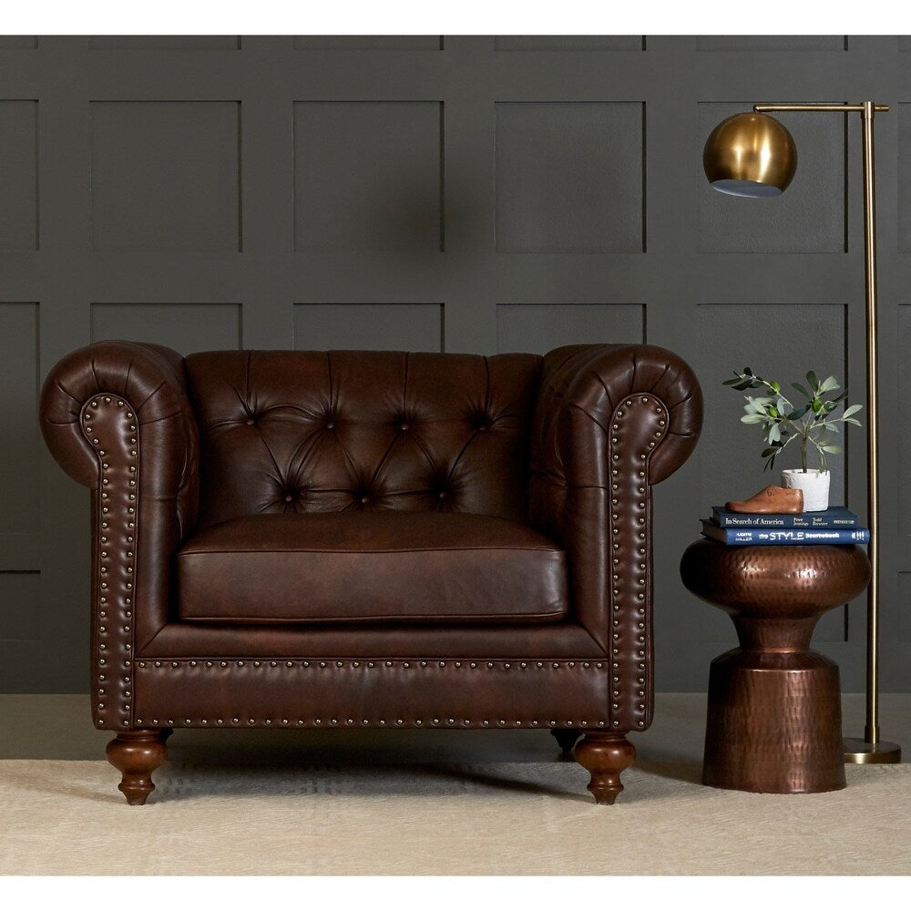 Copper Grove Zaansstad Oversize Leather Chair