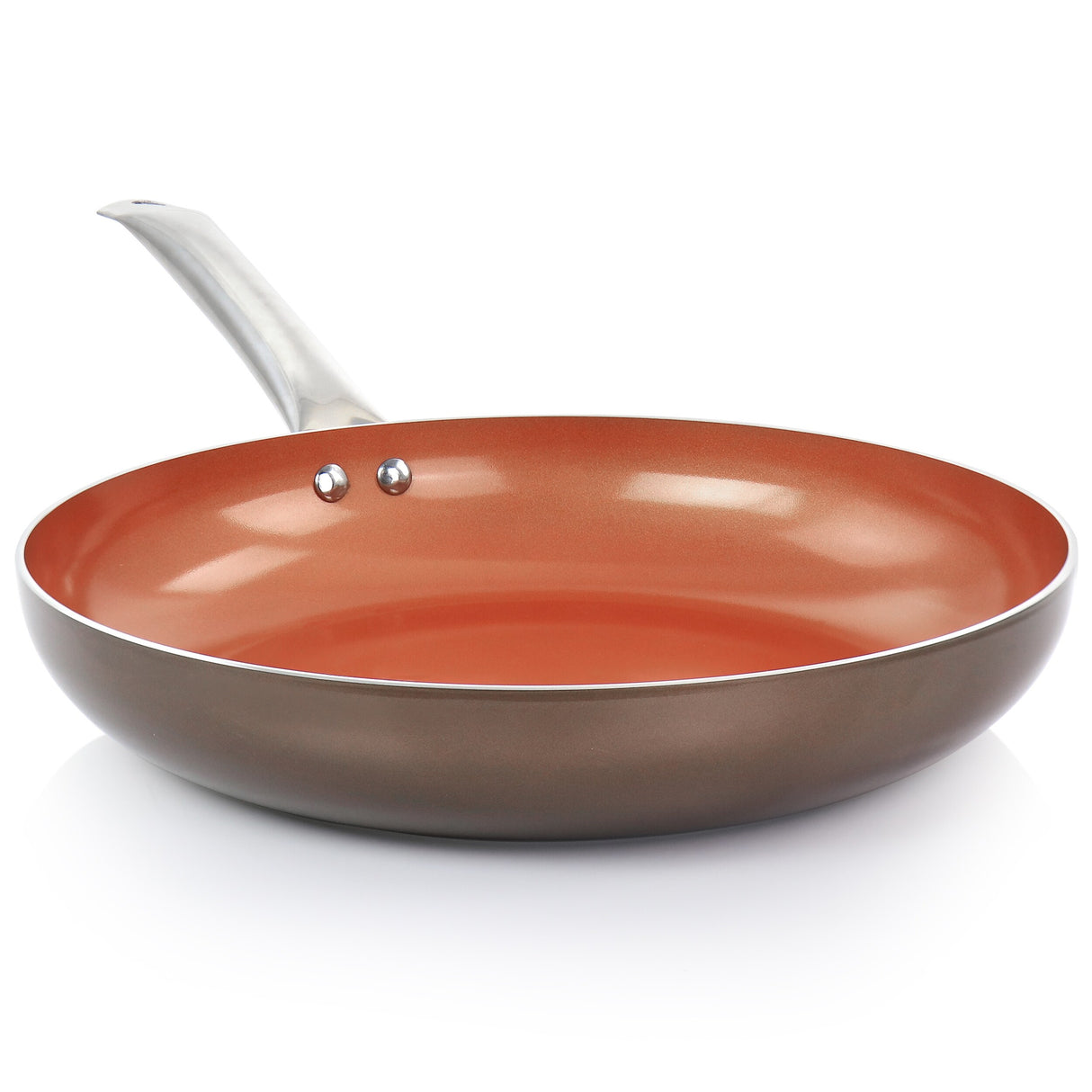Copper Pan Cooking Excellence 12in Aluminum Nonstick Frying Pan