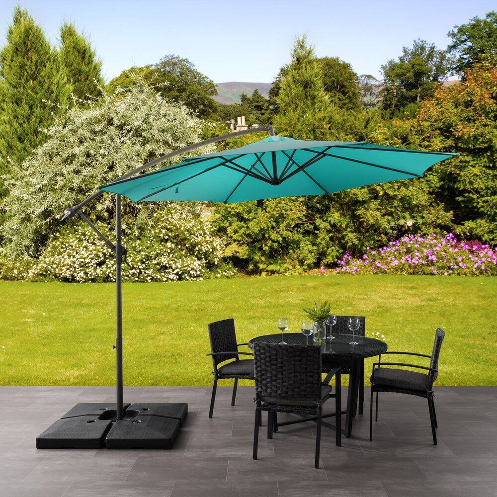 CorLiving 9.5ft UV Resistant Offset Patio Umbrella