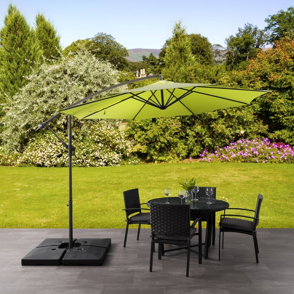 CorLiving 9.5ft UV Resistant Offset Patio Umbrella