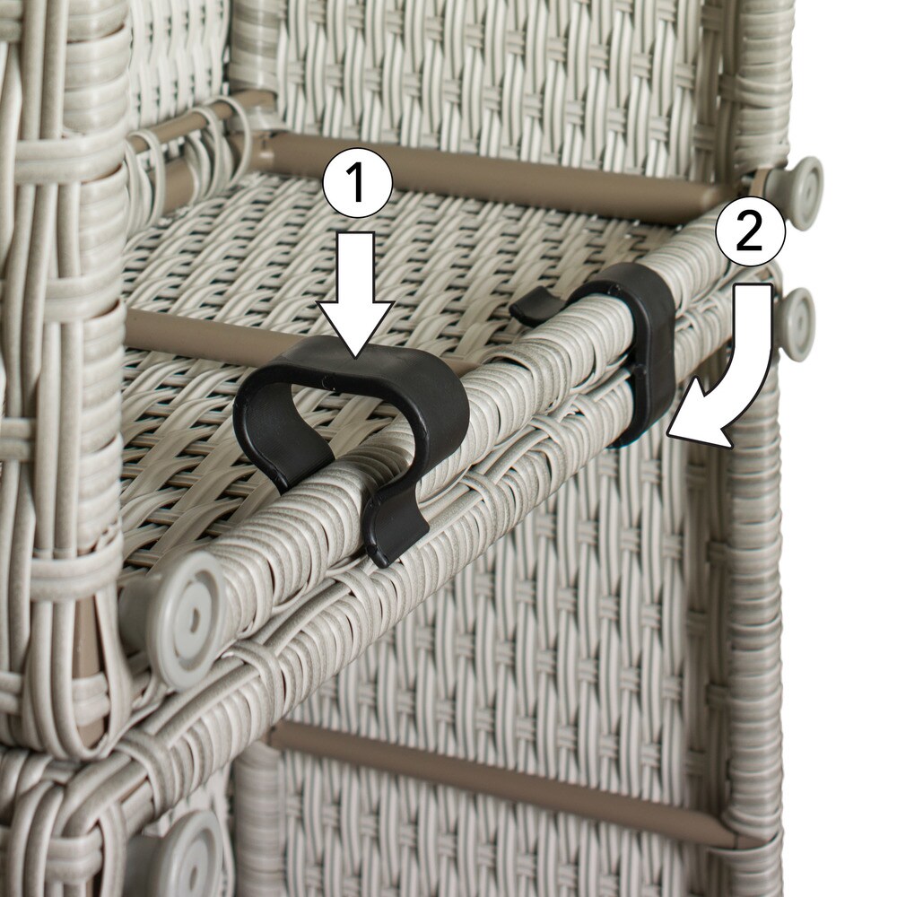 Brisbane Blended Grey Weave Wicker Weather-resistant Armless Patio Chair
