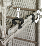Brisbane Blended Grey Weave Wicker Weather-resistant Armless Patio Chair