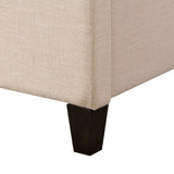 CorLiving Florence Fabric Bed Frame with Arched Headboard and Nailhead Trim Accents