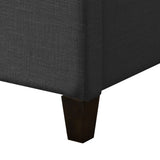 CorLiving Florence Fabric Bed Frame with Arched Headboard and Nailhead Trim Accents