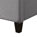 CorLiving Florence Fabric Bed Frame with Arched Headboard and Nailhead Trim Accents