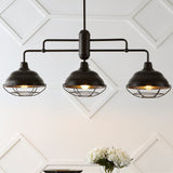 Cora 10.38" 1-Light Industrial Farmhouse Iron LED Pendant, Oil Rubbed Bronze by JONATHAN Y