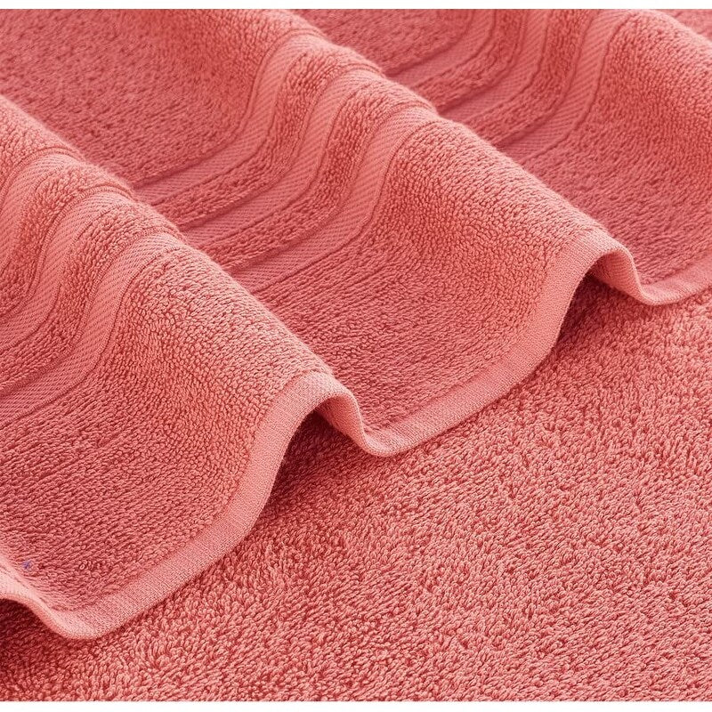 Coral Orange Bath Towels 4 Pack Soft and Absorbent, Premium Quality Perfect for Daily Use 100% Cotton Towel 600 GSM