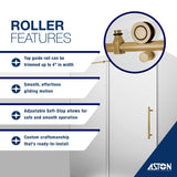 Coraline XL 48 - 52 in. x 80 in. Frameless Sliding Shower Door with Ultra-Bright Frosted Glass in Brushed Gold