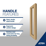 Coraline XL 56-60 in. x 36 in. x 80 in. Frameless Corner Sliding Shower Enclosure, Frosted Glass in Brushed Gold