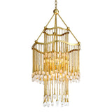 Corbett Lighting Kiara 8-light Gold Leaf Chandelier with Clear Glass