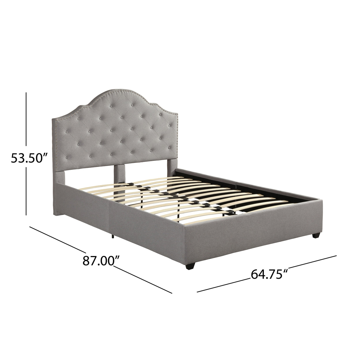 Cordeaux Queen-size Tufted Upholstered Bed by Christopher Knight Home