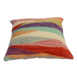 Cordia Ivory/Purple Hand-Woven Kilim Throw Pillow(18"x18")
