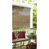 Cordless Bamboo Blinds - Waterproof Roller Shades for Porch, Patio & Interior Windows