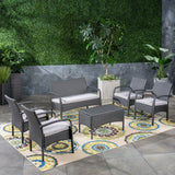 Cordoba Outdoor 6-piece Wicker Conversation Set by Christopher Knight Home