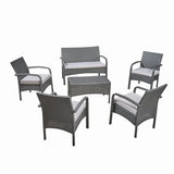 Cordoba Outdoor 6-piece Wicker Conversation Set by Christopher Knight Home
