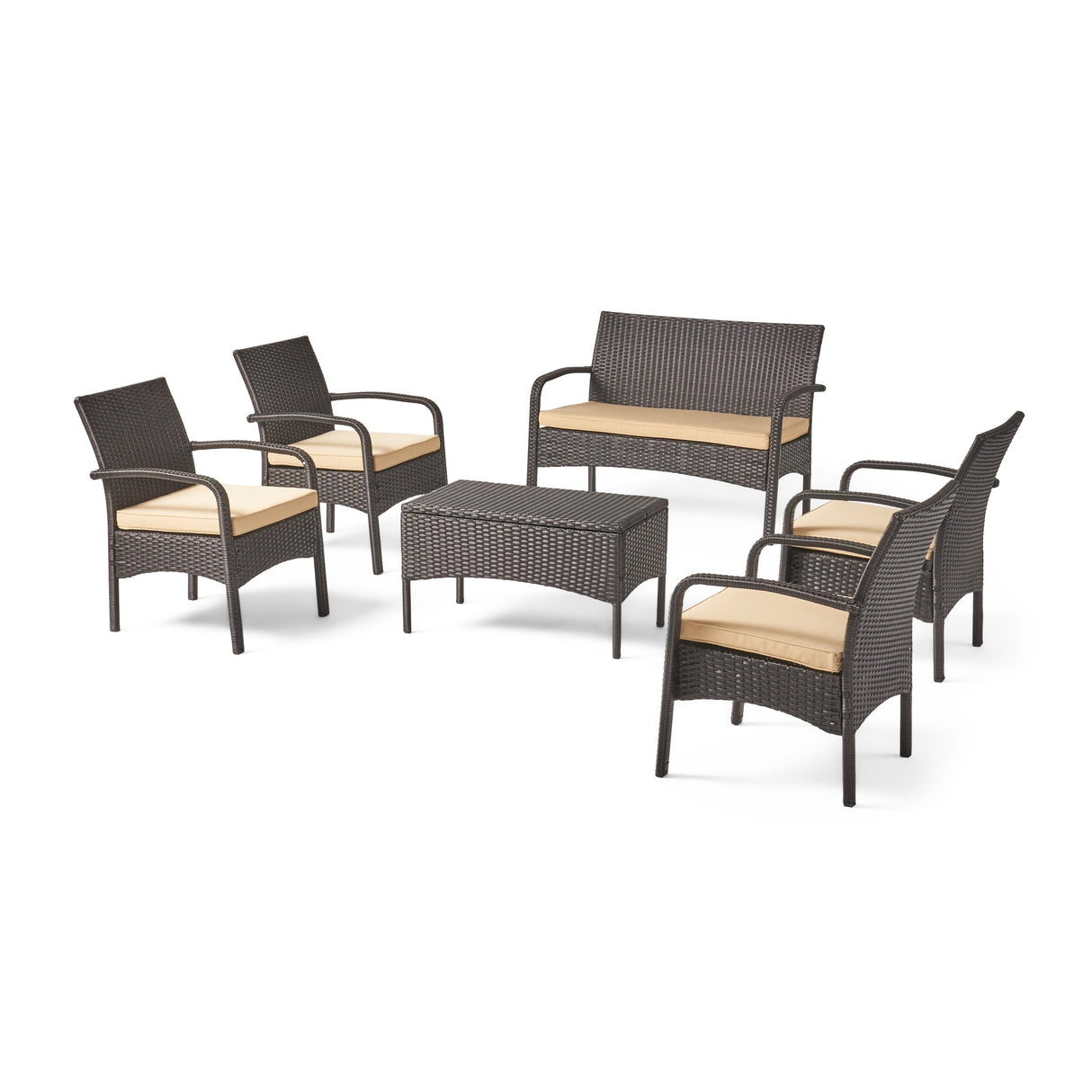 Cordoba Outdoor 6-piece Wicker Conversation Set by Christopher Knight Home