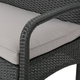 Cordoba Outdoor Wicker 4-piece Conversation Set with Cushions by Christopher Knight Home