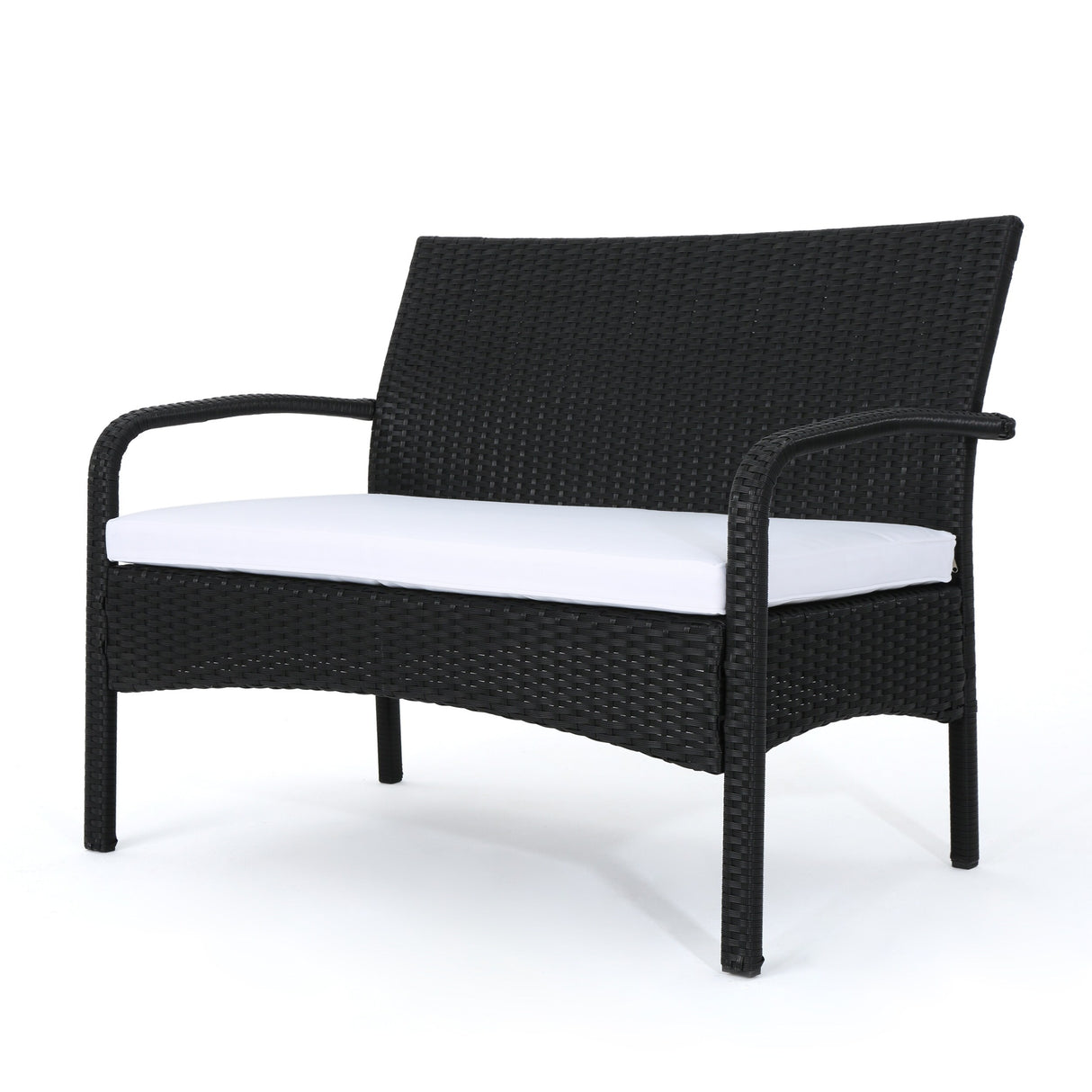 Cordoba Outdoor Wicker 4-piece Conversation Set with Cushions by Christopher Knight Home