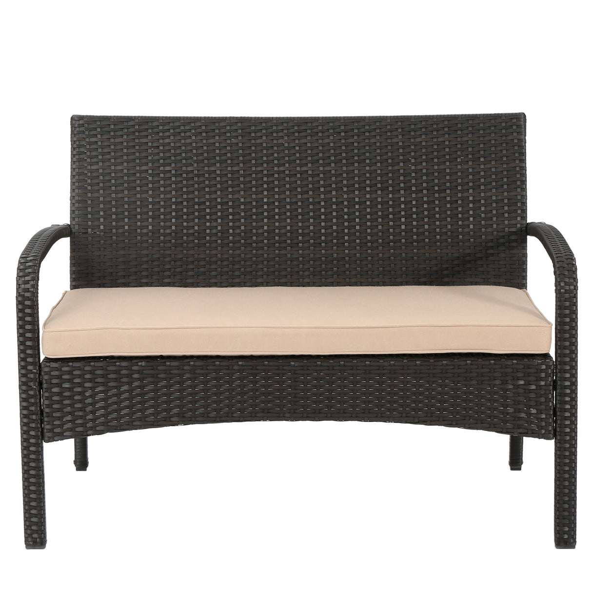 Cordoba Outdoor Wicker 4-piece Conversation Set with Cushions by Christopher Knight Home