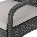 Cordoba Outdoor Wicker 4-piece Conversation Set with Cushions by Christopher Knight Home