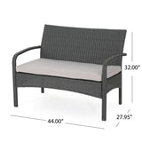 Cordoba Outdoor Wicker 4-piece Conversation Set with Cushions by Christopher Knight Home