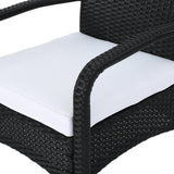 Cordoba Outdoor Wicker 4-piece Conversation Set with Cushions by Christopher Knight Home