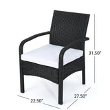 Cordoba Outdoor Wicker 4-piece Conversation Set with Cushions by Christopher Knight Home