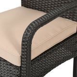 Cordoba Outdoor Wicker 4-piece Conversation Set with Cushions by Christopher Knight Home