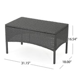 Cordoba Outdoor Wicker 4-piece Conversation Set with Cushions by Christopher Knight Home