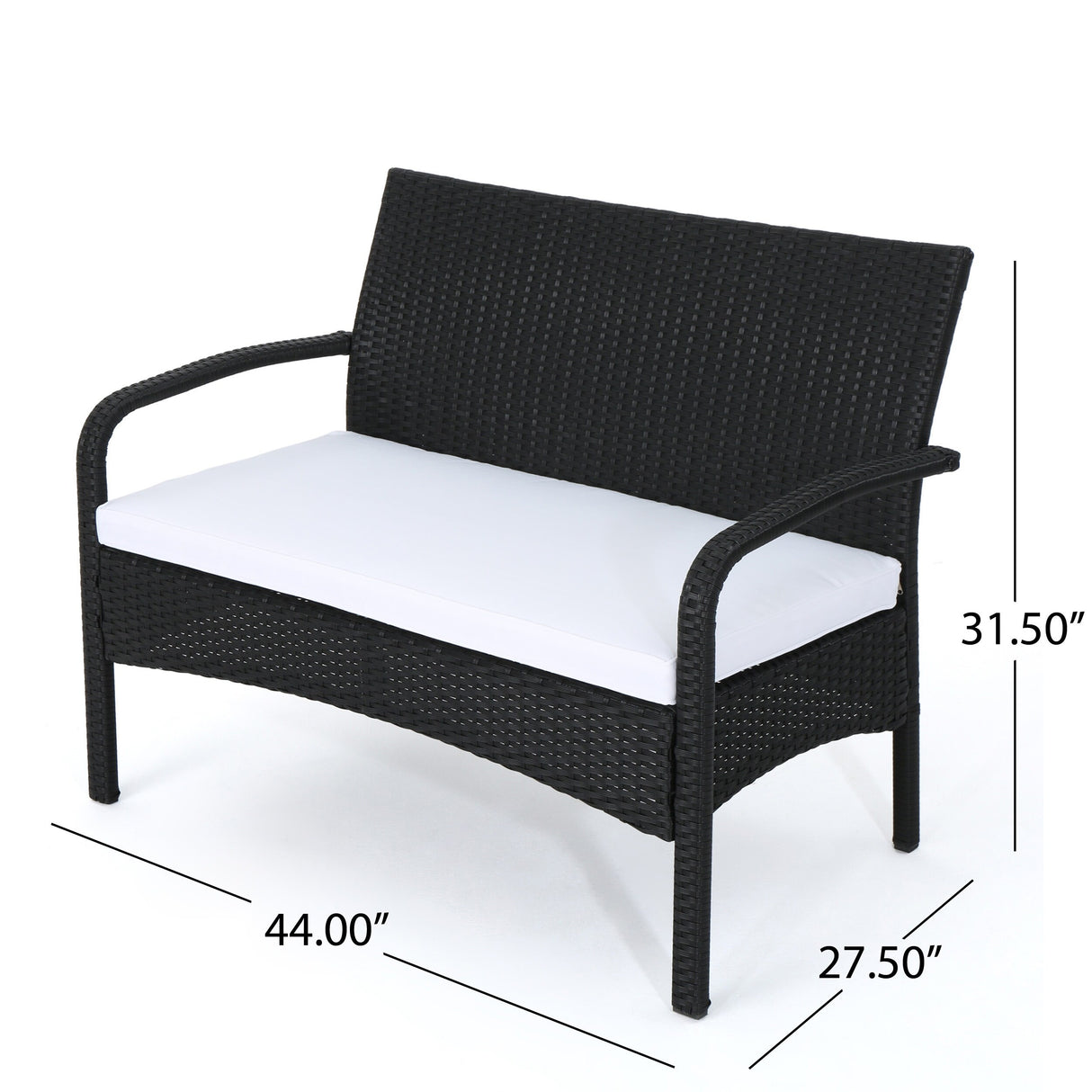 Cordoba Outdoor Wicker 4-piece Conversation Set with Cushions by Christopher Knight Home